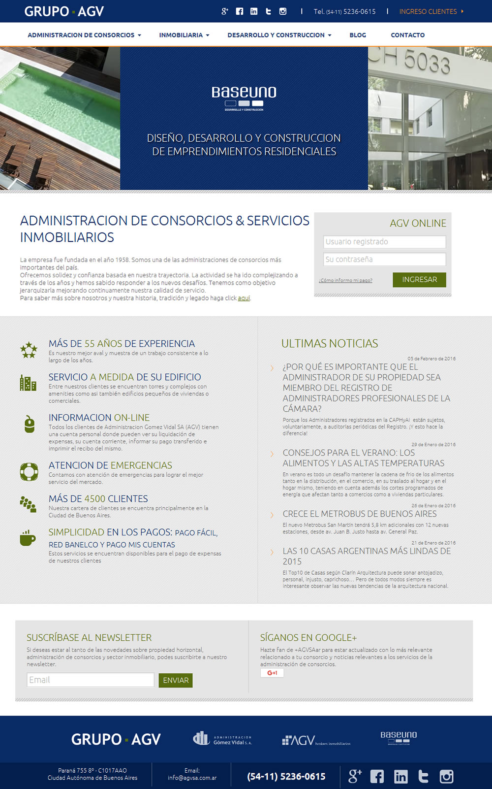 diseño web AGVSA