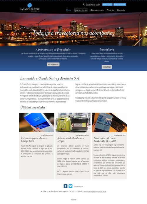 diseño website Casado Sastre