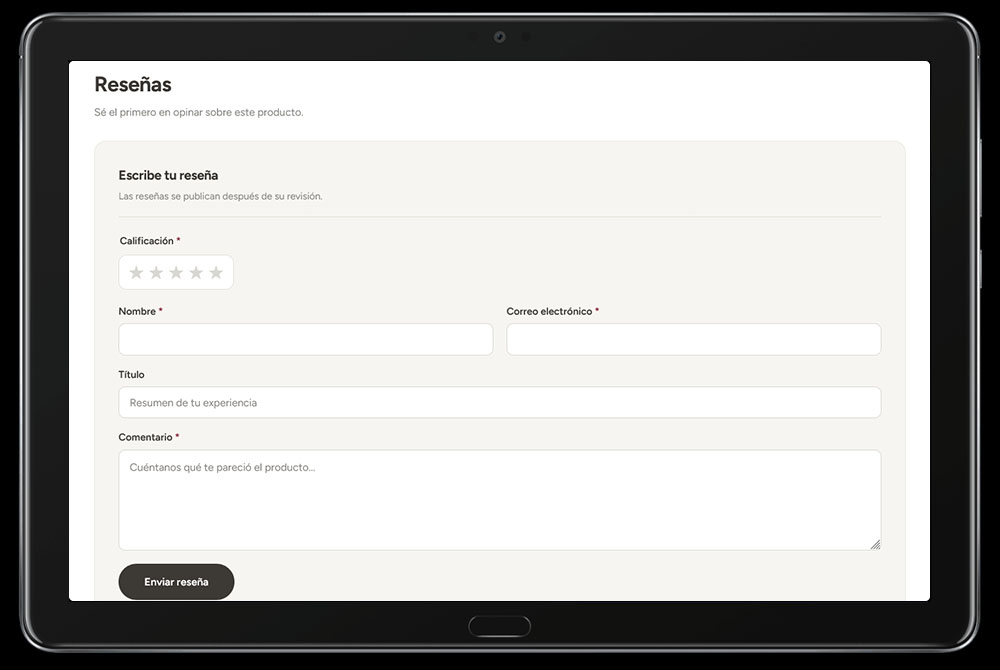 Sección de reseñas de producto Cuckoo Panamá