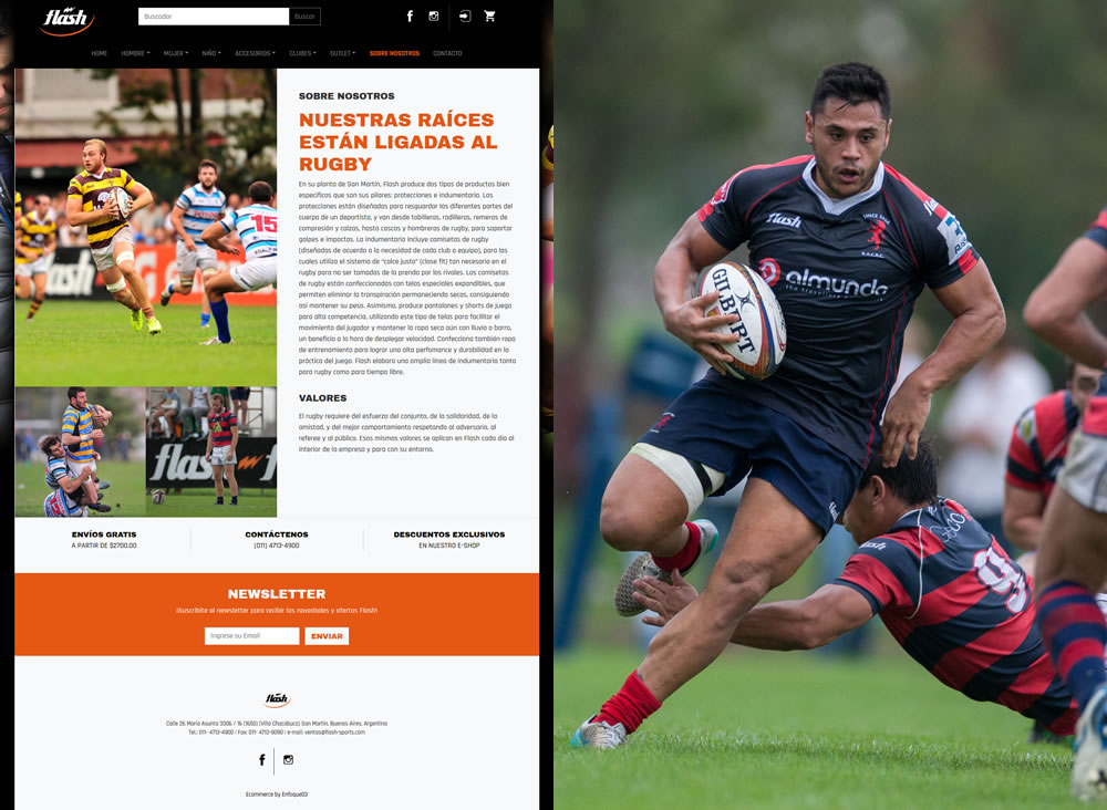 ecommerce online flash sports