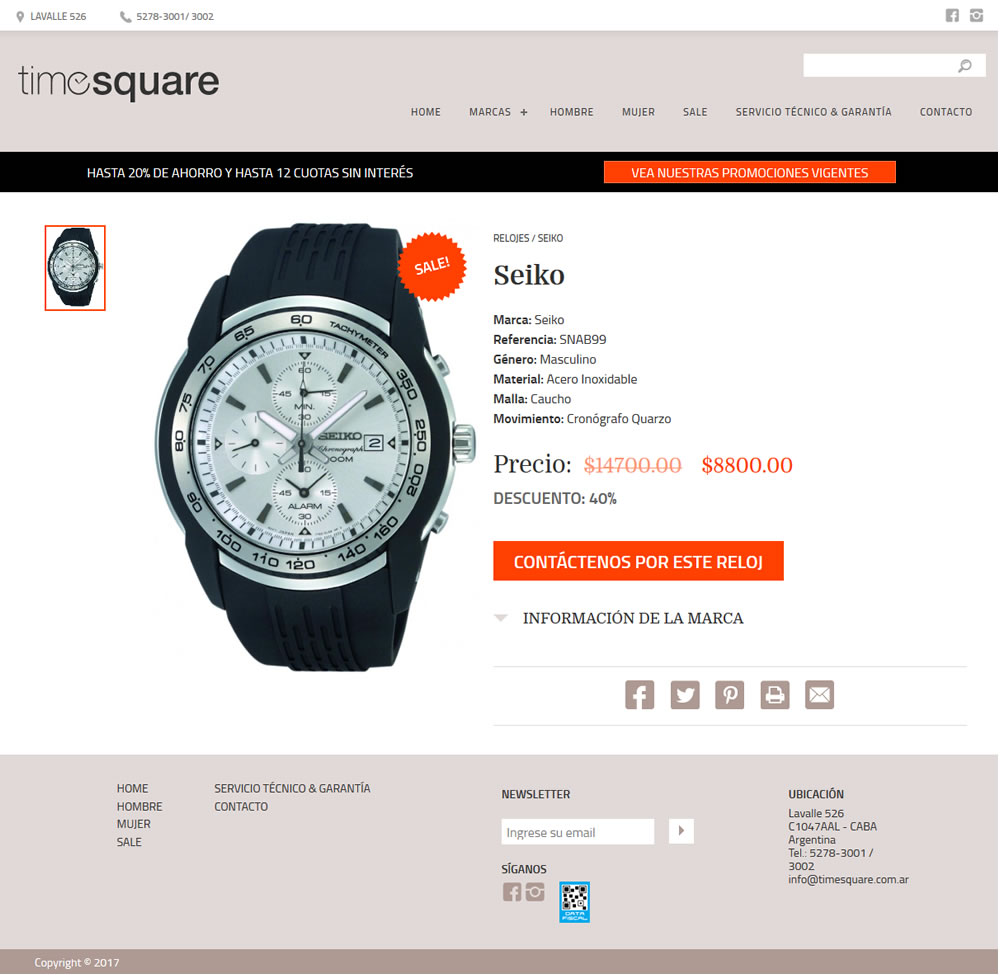 diseño website TimeSquare